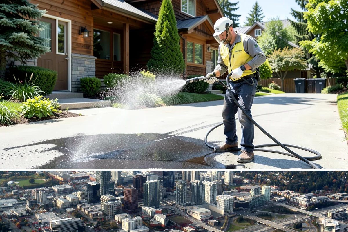 Fiber Cement Siding Washing in Bellevue, King County, WA - Schedule during the dry summer stretch so the boards dry thoroughly and the coating is not left damp.