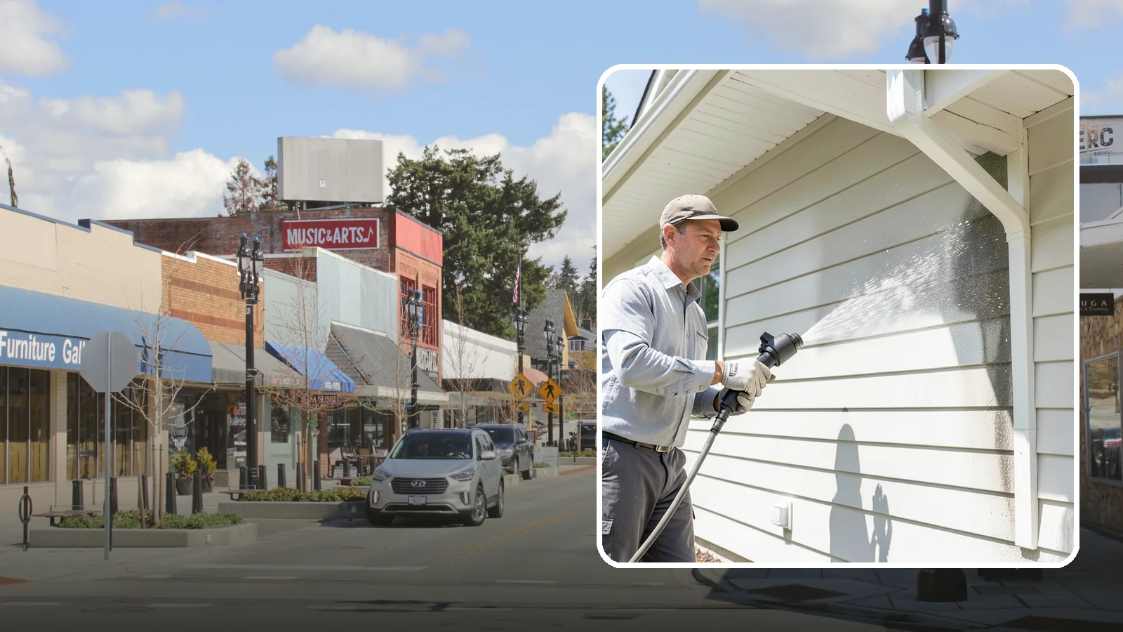 Fiber Cement Siding Washing in Bothell, King County, WA - Fiber cement siding washing gently lifts mildew and grime from Hardie board while preserving its factory paint and sealed edges.