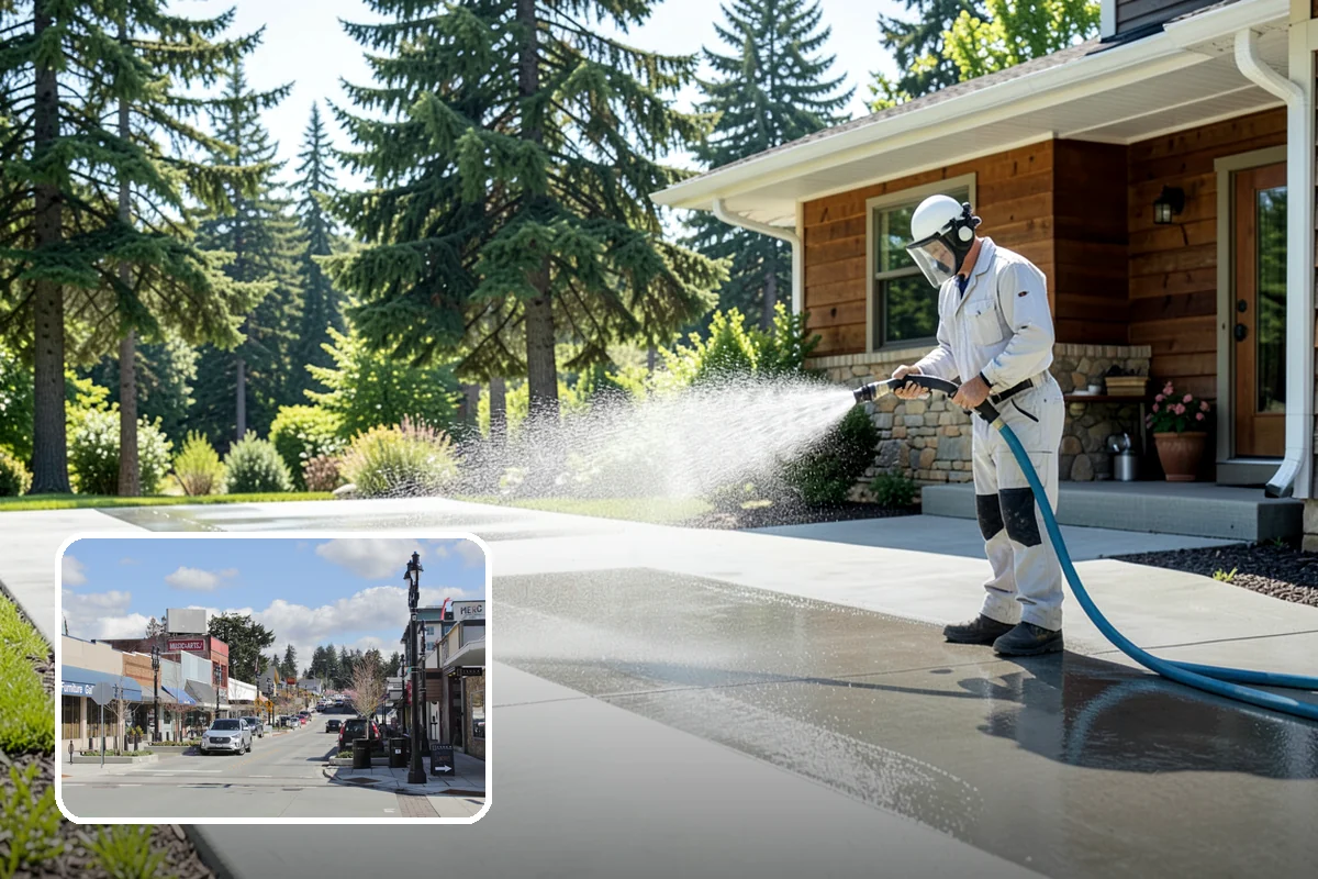 Fiber Cement Siding Washing in Bothell, King County, WA - Preserves factory paint and sealed board edges