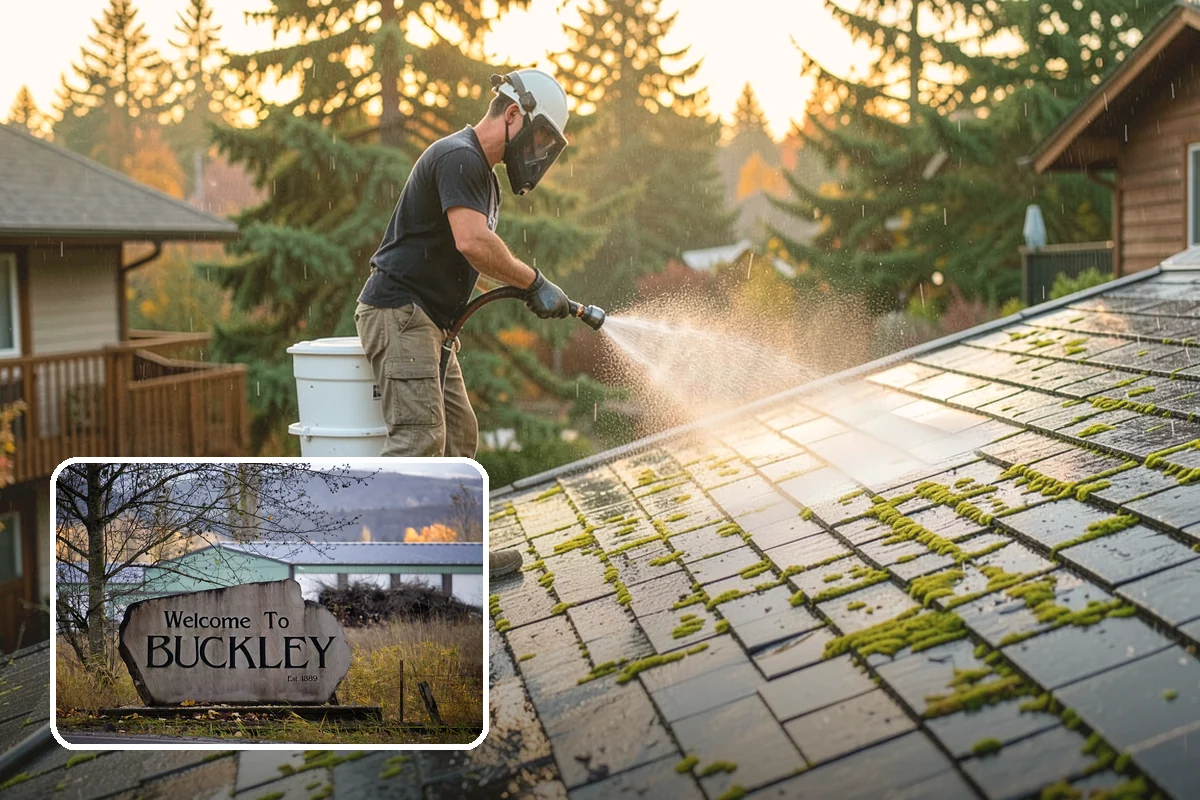 Fiber Cement Siding Washing in Buckley, Pierce County, WA - Preserves factory paint and sealed board edges