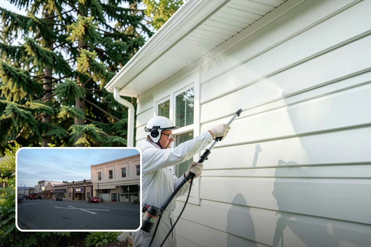 Fiber Cement Siding Washing in Burlington, Skagit County, WA - Preserves factory paint and sealed board edges