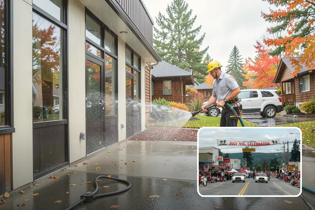 Fiber Cement Siding Washing in Carnation, King County, WA - Preserves factory paint and sealed board edges