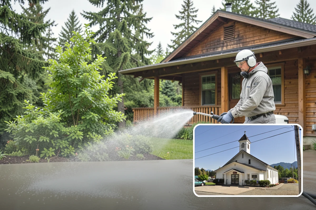 Fiber Cement Siding Washing in Concrete, Skagit County, WA - Preserves factory paint and sealed board edges