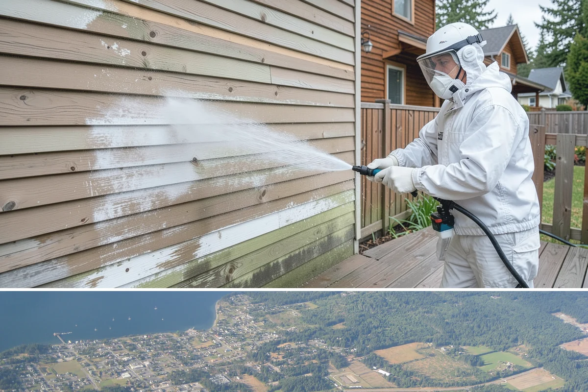 Fiber Cement Siding Washing in Coupeville, Island County, WA - Schedule during the dry summer stretch so the boards dry thoroughly and the coating is not left damp.