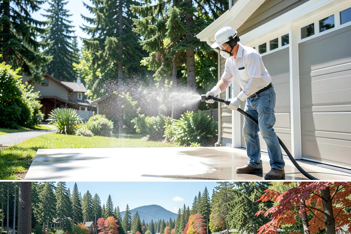 Fiber Cement Siding Washing in Covington, King County, WA - Schedule during the dry summer stretch so the boards dry thoroughly and the coating is not left damp.