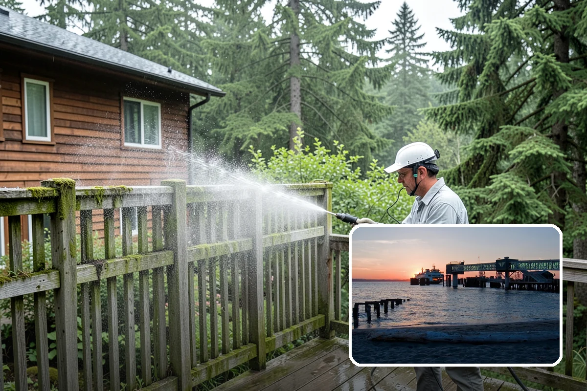 Fiber Cement Siding Washing in Edmonds, Snohomish County, WA - Preserves factory paint and sealed board edges