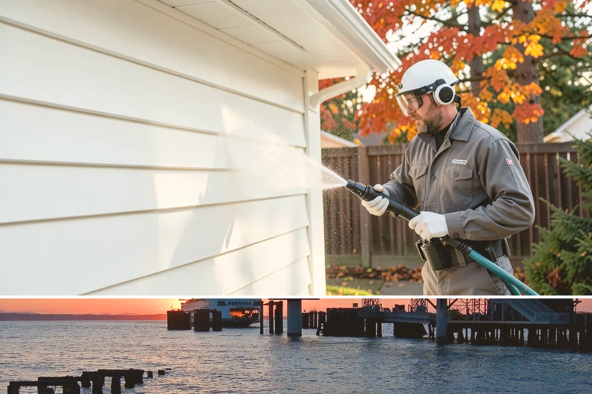 Fiber Cement Siding Washing in Edmonds, Snohomish County, WA - Schedule during the dry summer stretch so the boards dry thoroughly and the coating is not left damp.