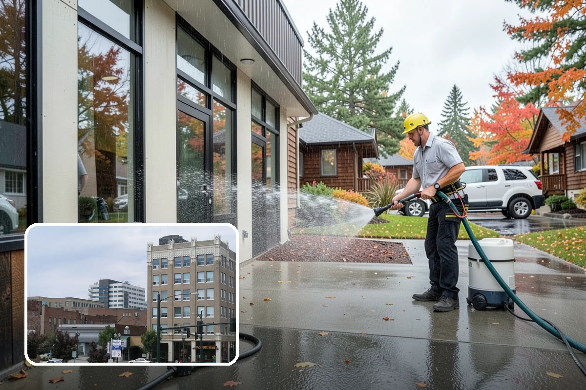 Fiber Cement Siding Washing in Everett, Snohomish County, WA - Preserves factory paint and sealed board edges