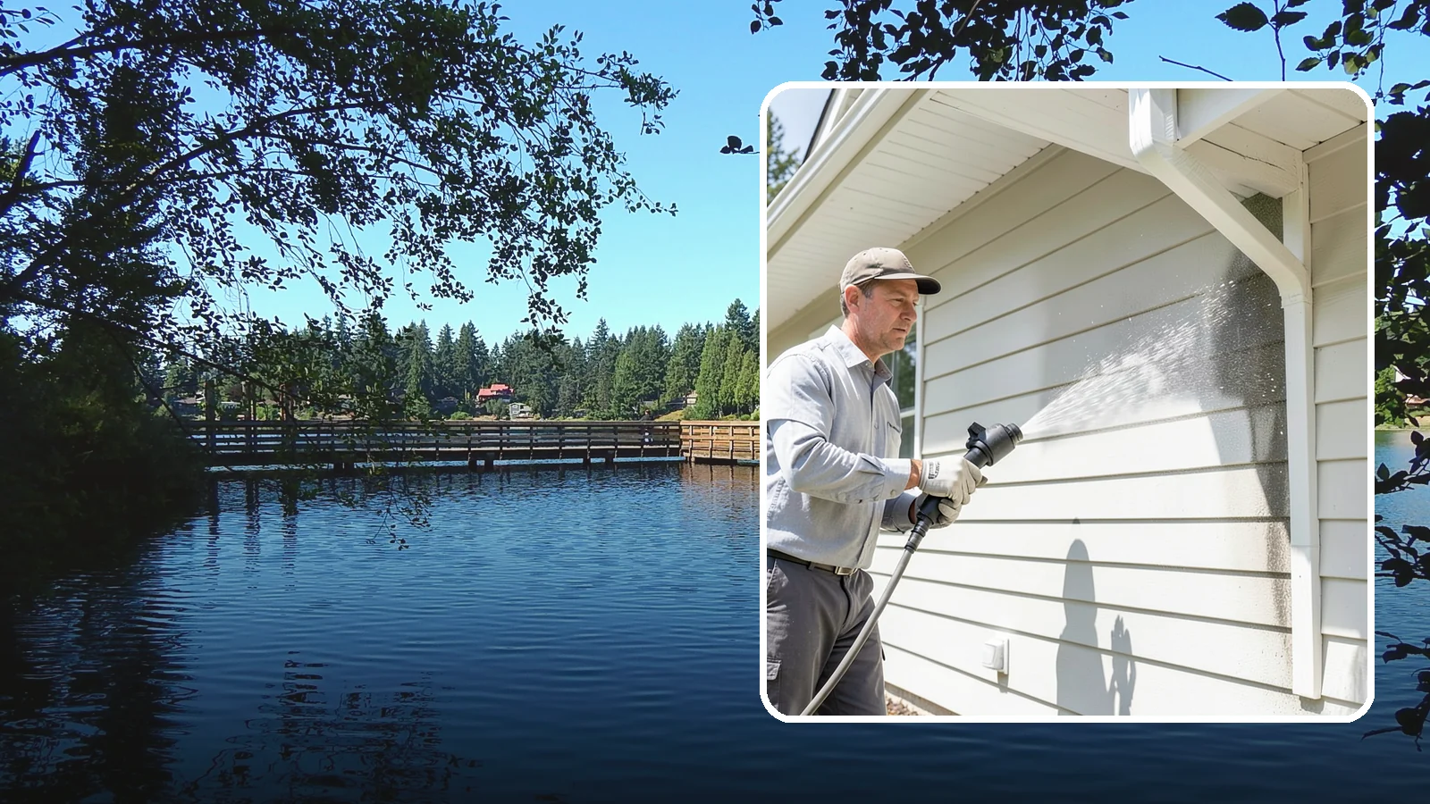 Fiber Cement Siding Washing in Federal Way, King County, WA - Fiber cement siding washing gently lifts mildew and grime from Hardie board while preserving its factory paint and sealed edges.