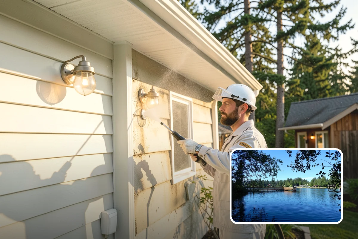 Fiber Cement Siding Washing in Federal Way, King County, WA - Preserves factory paint and sealed board edges