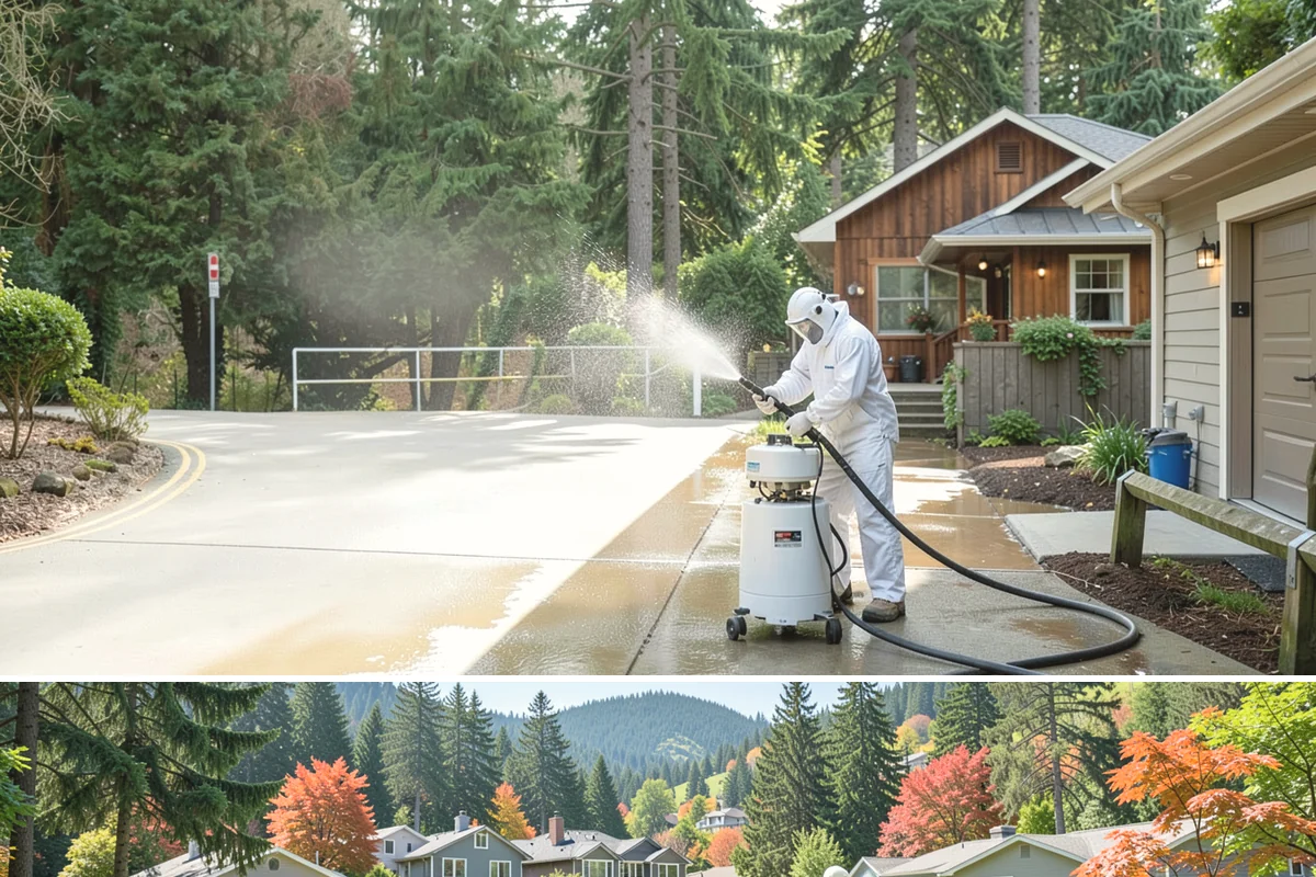 Fiber Cement Siding Washing in Fircrest, Pierce County, WA - Schedule during the dry summer stretch so the boards dry thoroughly and the coating is not left damp.