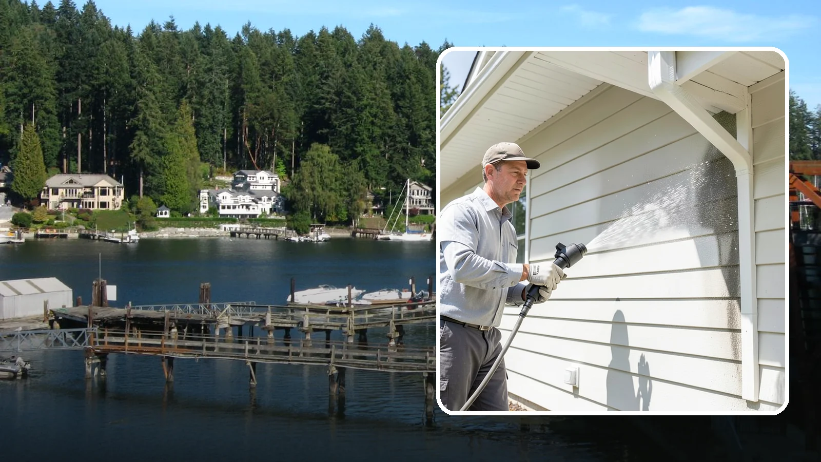 Fiber Cement Siding Washing in Gig Harbor, Pierce County, WA - Fiber cement siding washing gently lifts mildew and grime from Hardie board while preserving its factory paint and sealed edges.