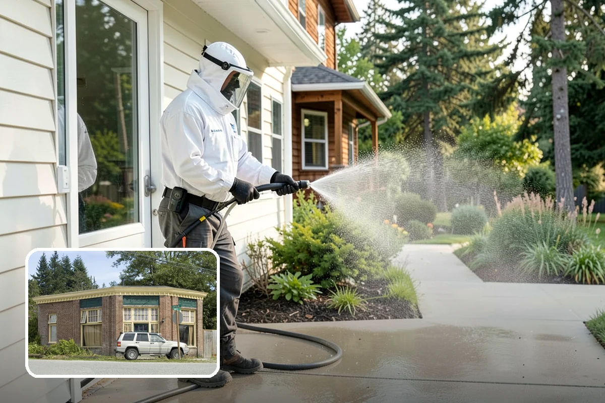 Fiber Cement Siding Washing in Hamilton, Skagit County, WA - Preserves factory paint and sealed board edges