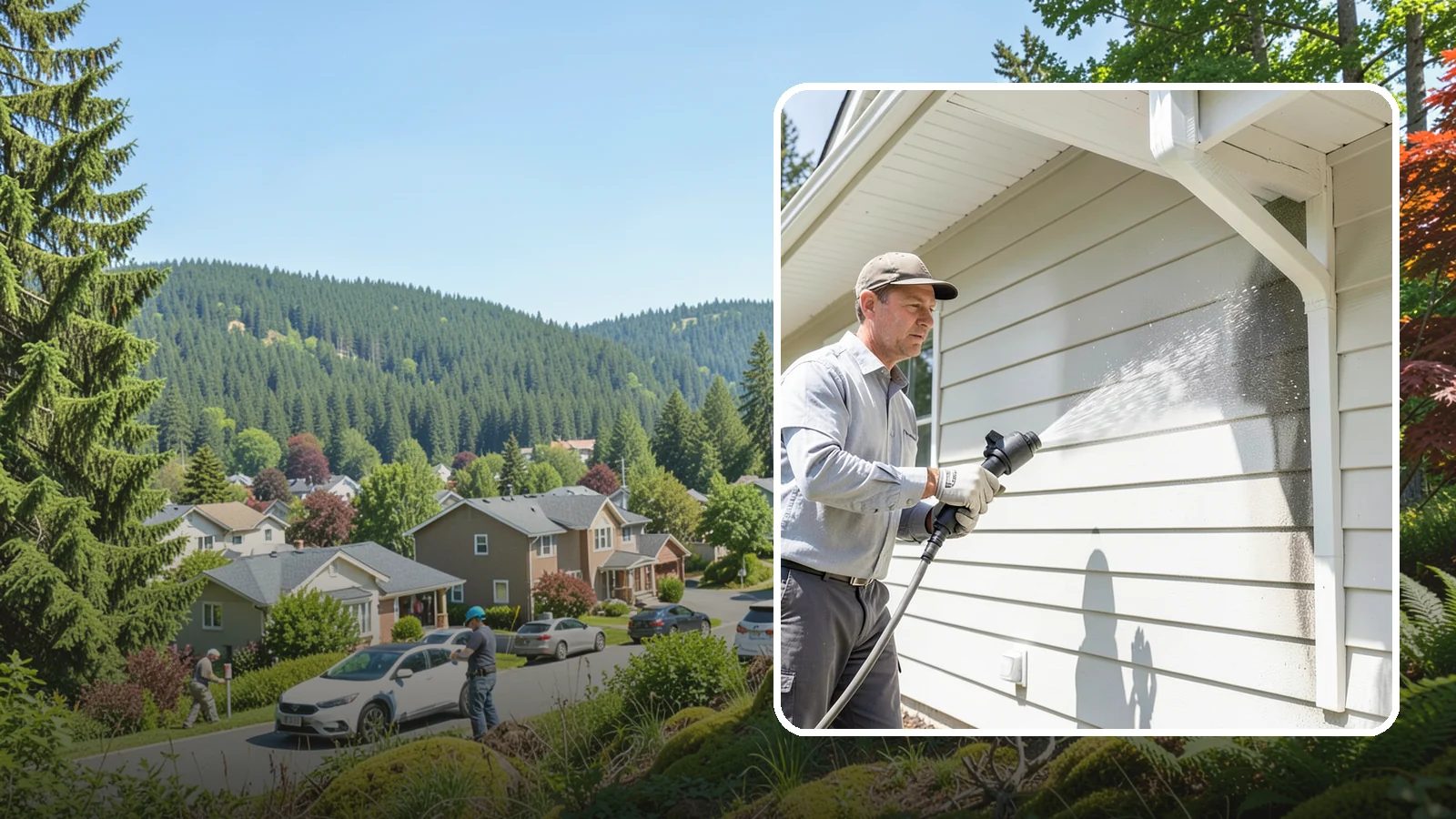 Fiber Cement Siding Washing in Index, Snohomish County, WA - Fiber cement siding washing gently lifts mildew and grime from Hardie board while preserving its factory paint and sealed edges.