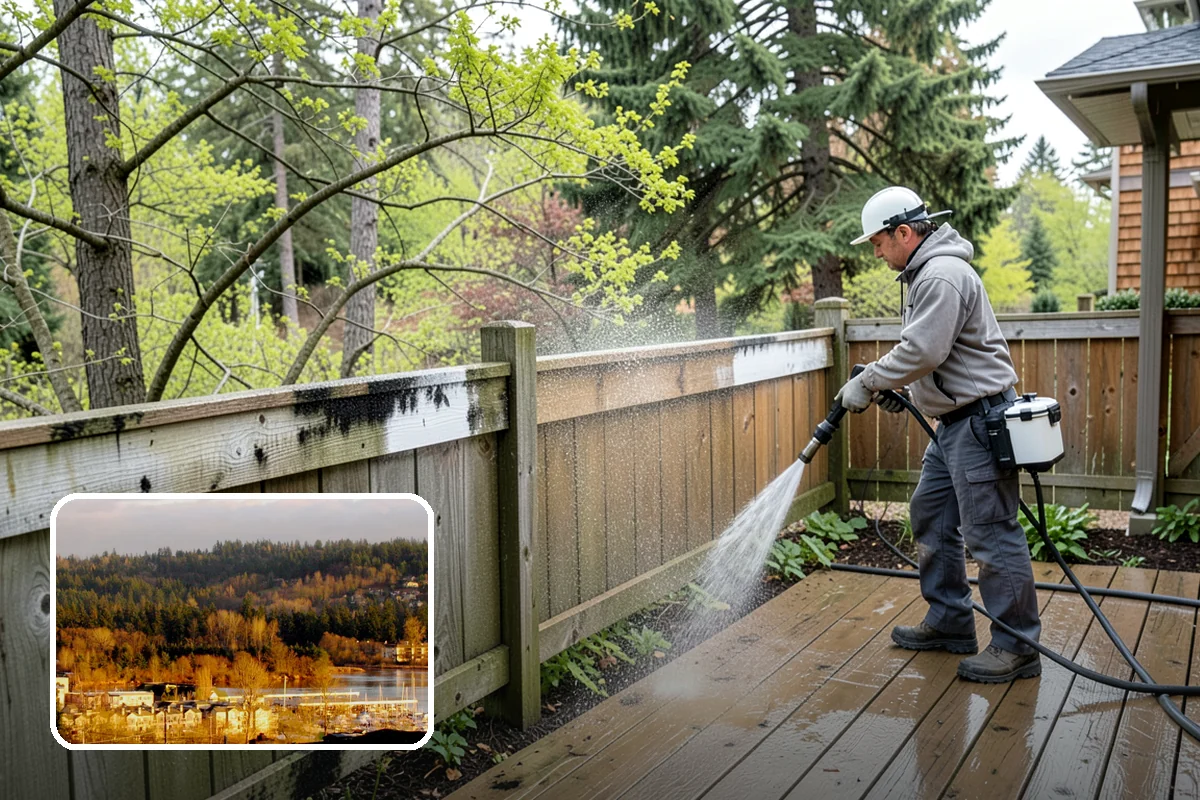 Fiber Cement Siding Washing in Kenmore, King County, WA - Preserves factory paint and sealed board edges