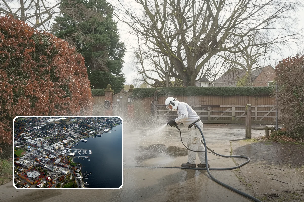 Fiber Cement Siding Washing in Kirkland, King County, WA - Preserves factory paint and sealed board edges