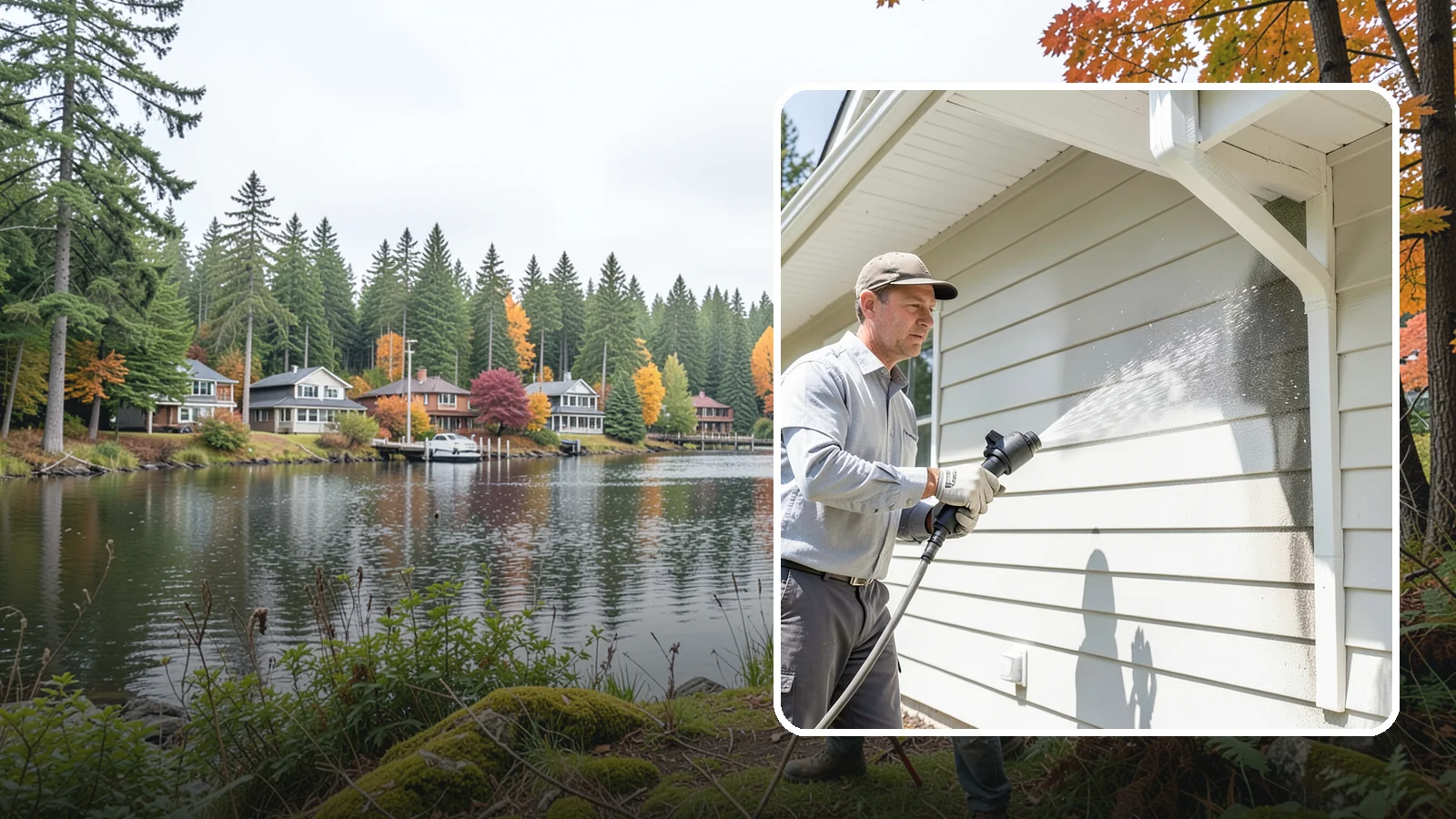 Fiber Cement Siding Washing in La Conner, Skagit County, WA - Fiber cement siding washing gently lifts mildew and grime from Hardie board while preserving its factory paint and sealed edges.