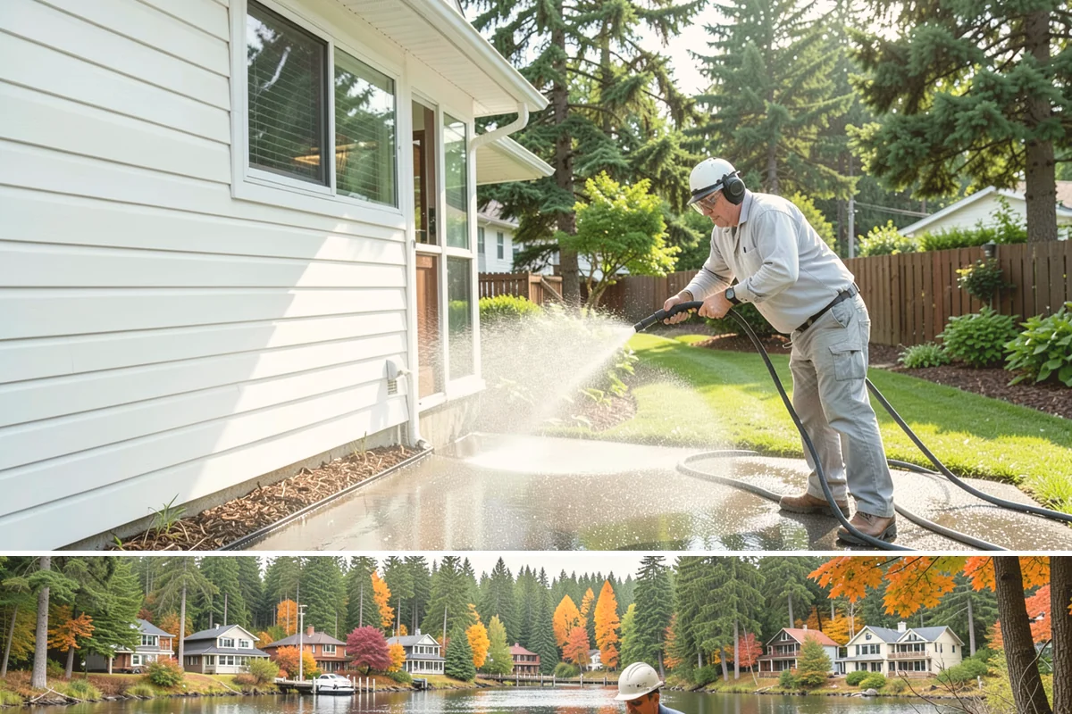 Fiber Cement Siding Washing in La Conner, Skagit County, WA - Schedule during the dry summer stretch so the boards dry thoroughly and the coating is not left damp.