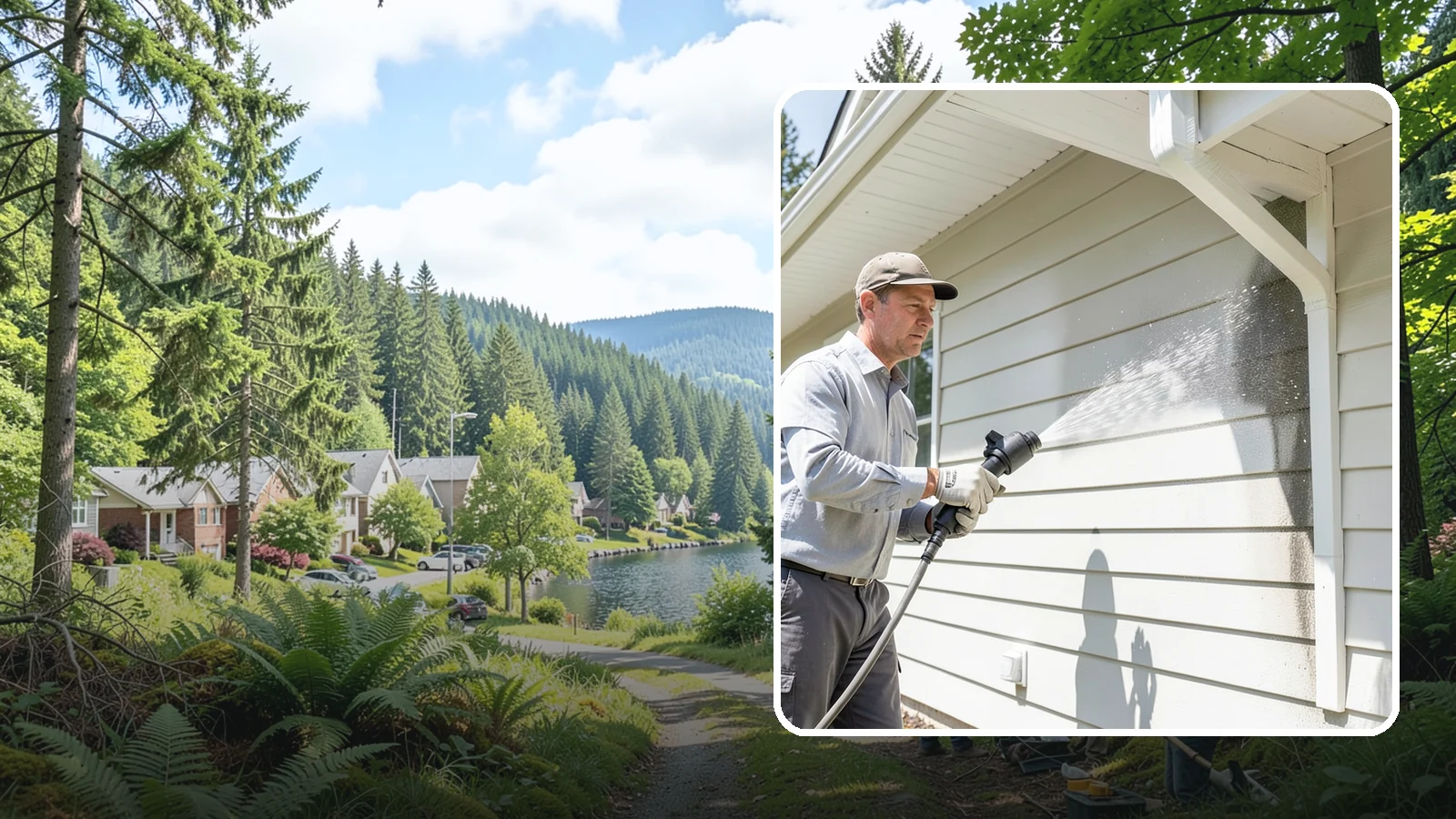 Fiber Cement Siding Washing in Lake Forest Park, King County, WA - Fiber cement siding washing gently lifts mildew and grime from Hardie board while preserving its factory paint and sealed edges.