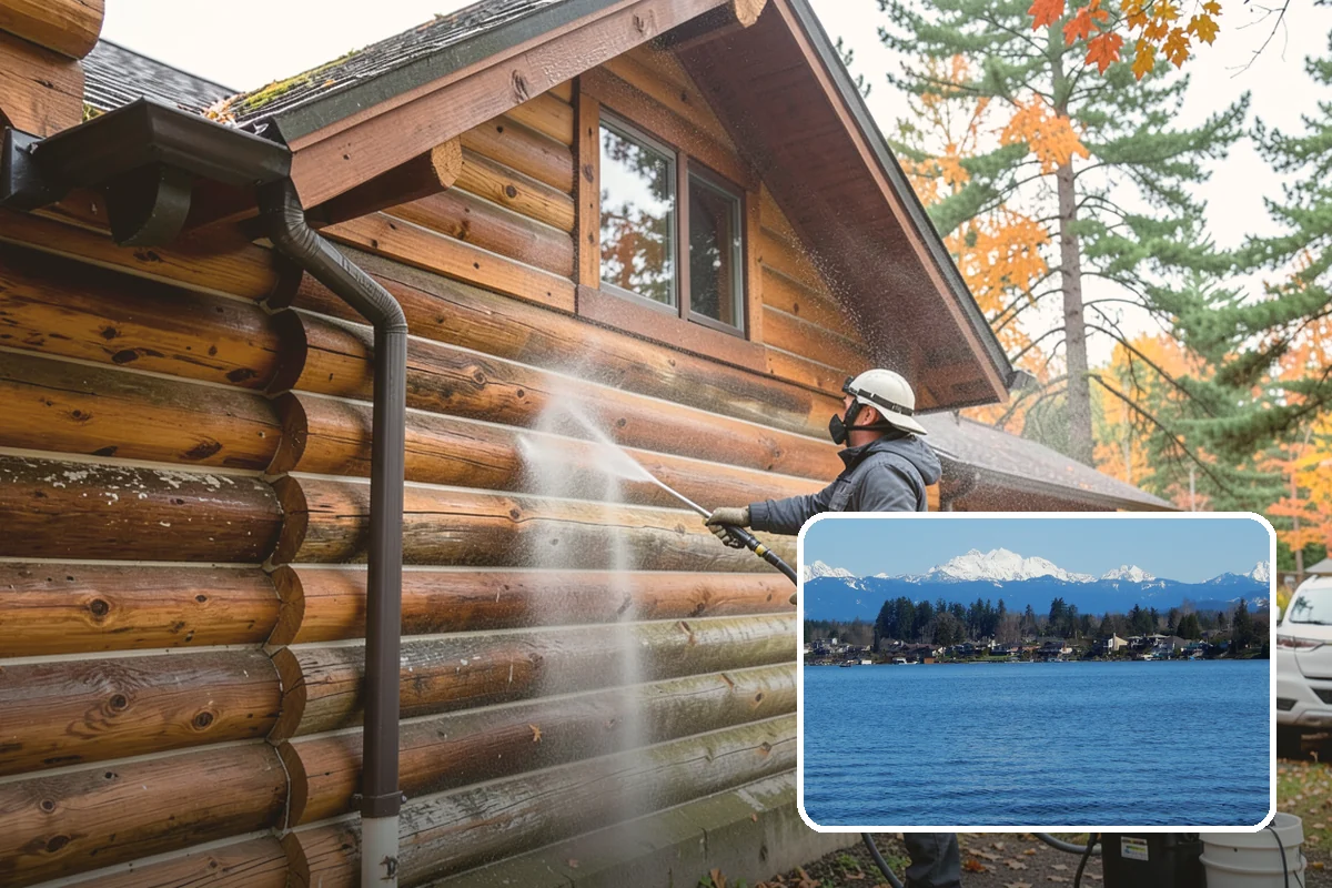Fiber Cement Siding Washing in Lake Stevens, Snohomish County, WA - Preserves factory paint and sealed board edges