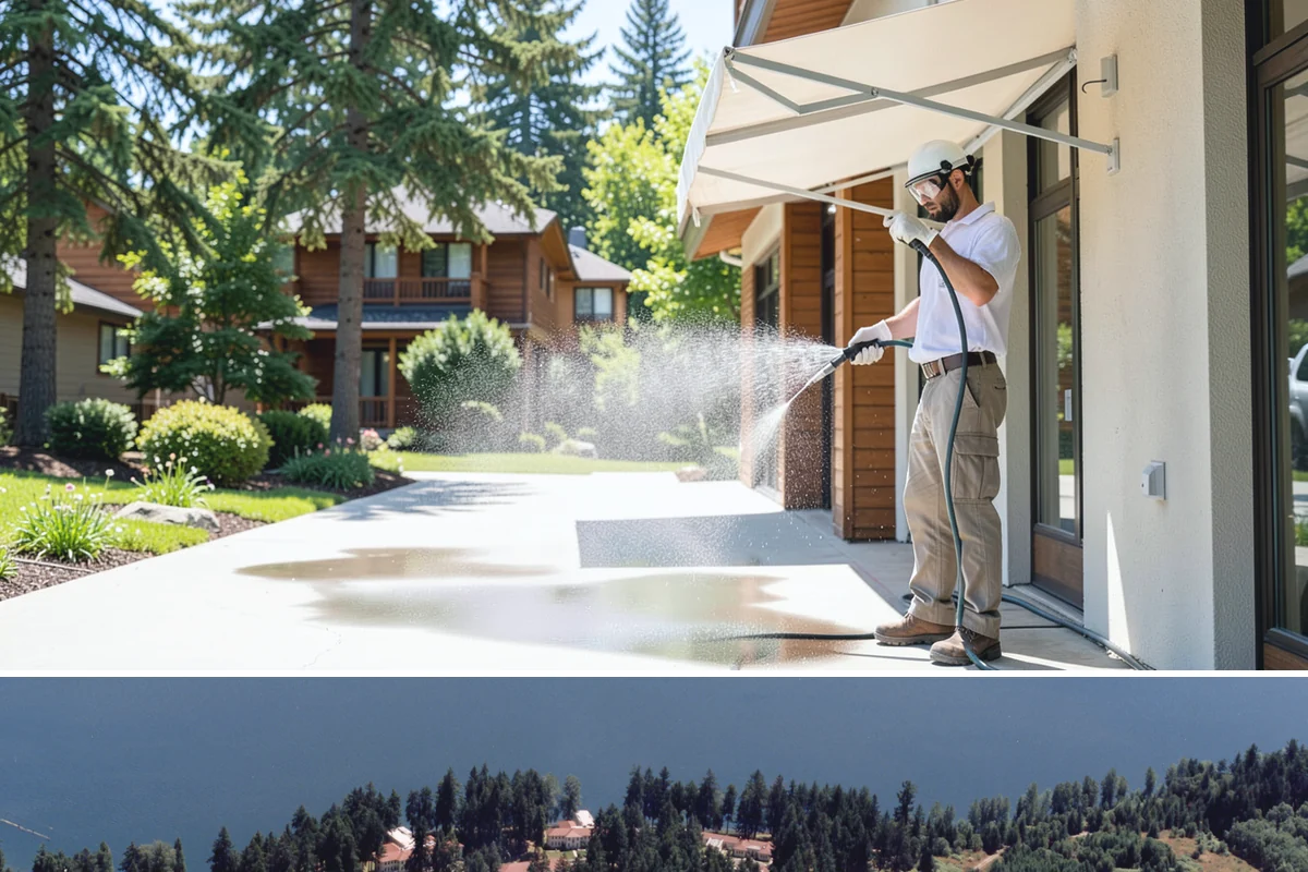 Fiber Cement Siding Washing in Lakewood, Pierce County, WA - Schedule during the dry summer stretch so the boards dry thoroughly and the coating is not left damp.