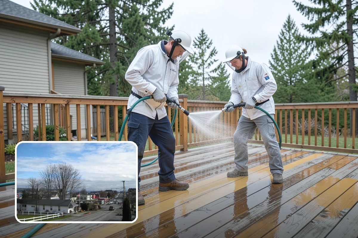 Fiber Cement Siding Washing in Langley, Island County, WA - Preserves factory paint and sealed board edges