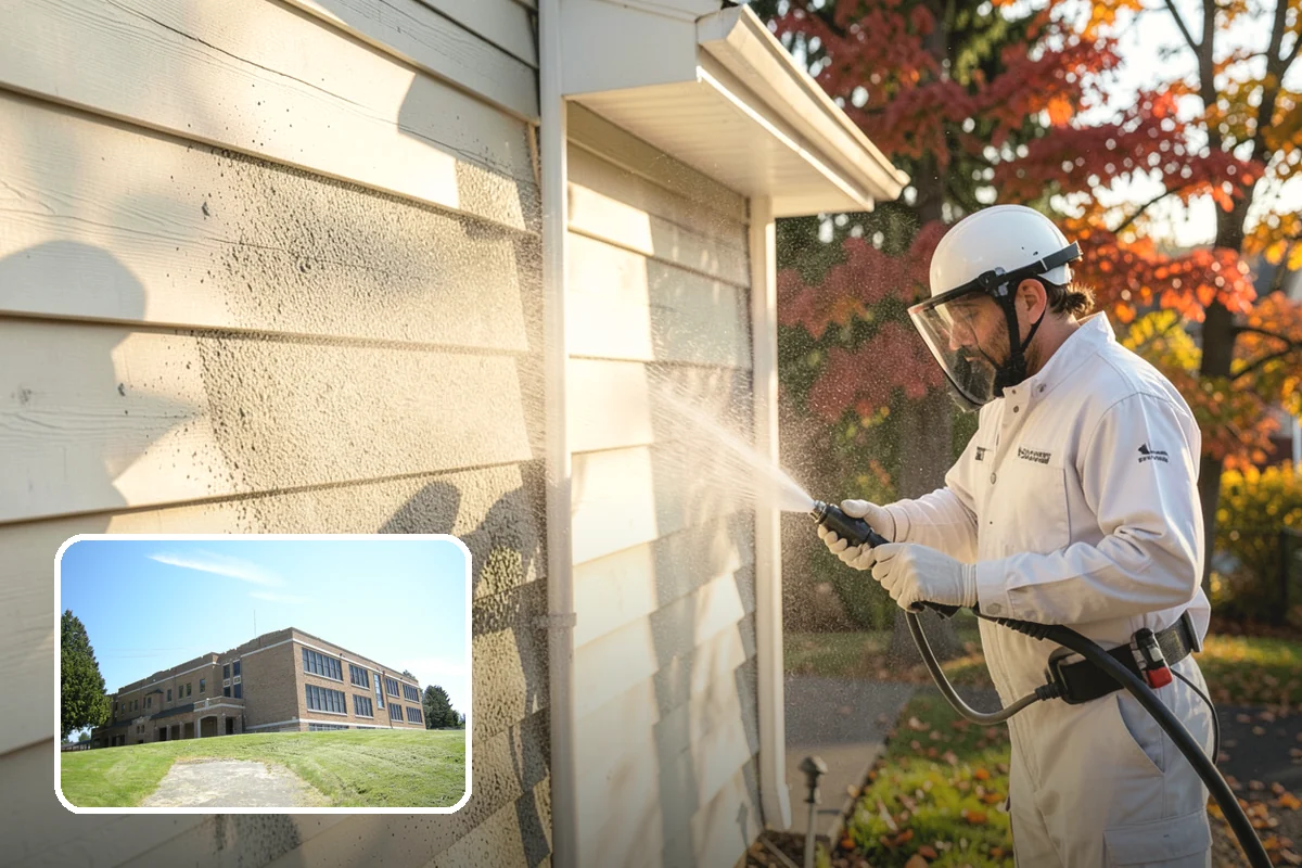 Fiber Cement Siding Washing in Maple Valley, King County, WA - Preserves factory paint and sealed board edges