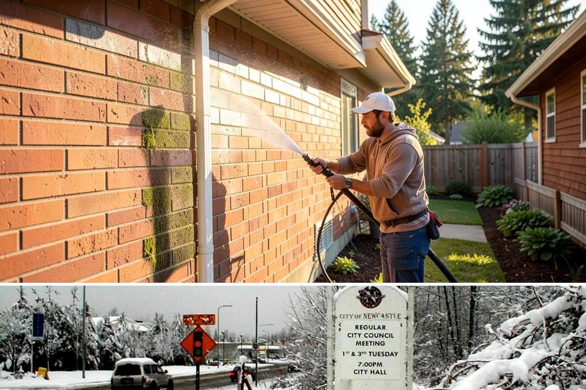 Fiber Cement Siding Washing in Newcastle, King County, WA - Schedule during the dry summer stretch so the boards dry thoroughly and the coating is not left damp.