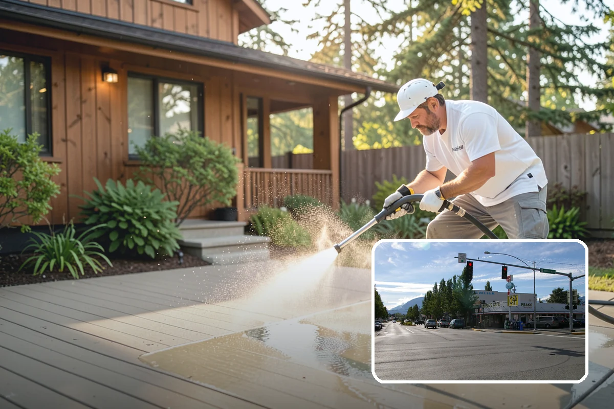 Fiber Cement Siding Washing in North Bend, King County, WA - Preserves factory paint and sealed board edges