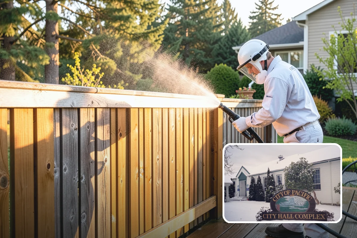 Fiber Cement Siding Washing in Pacific, King County, WA - Preserves factory paint and sealed board edges
