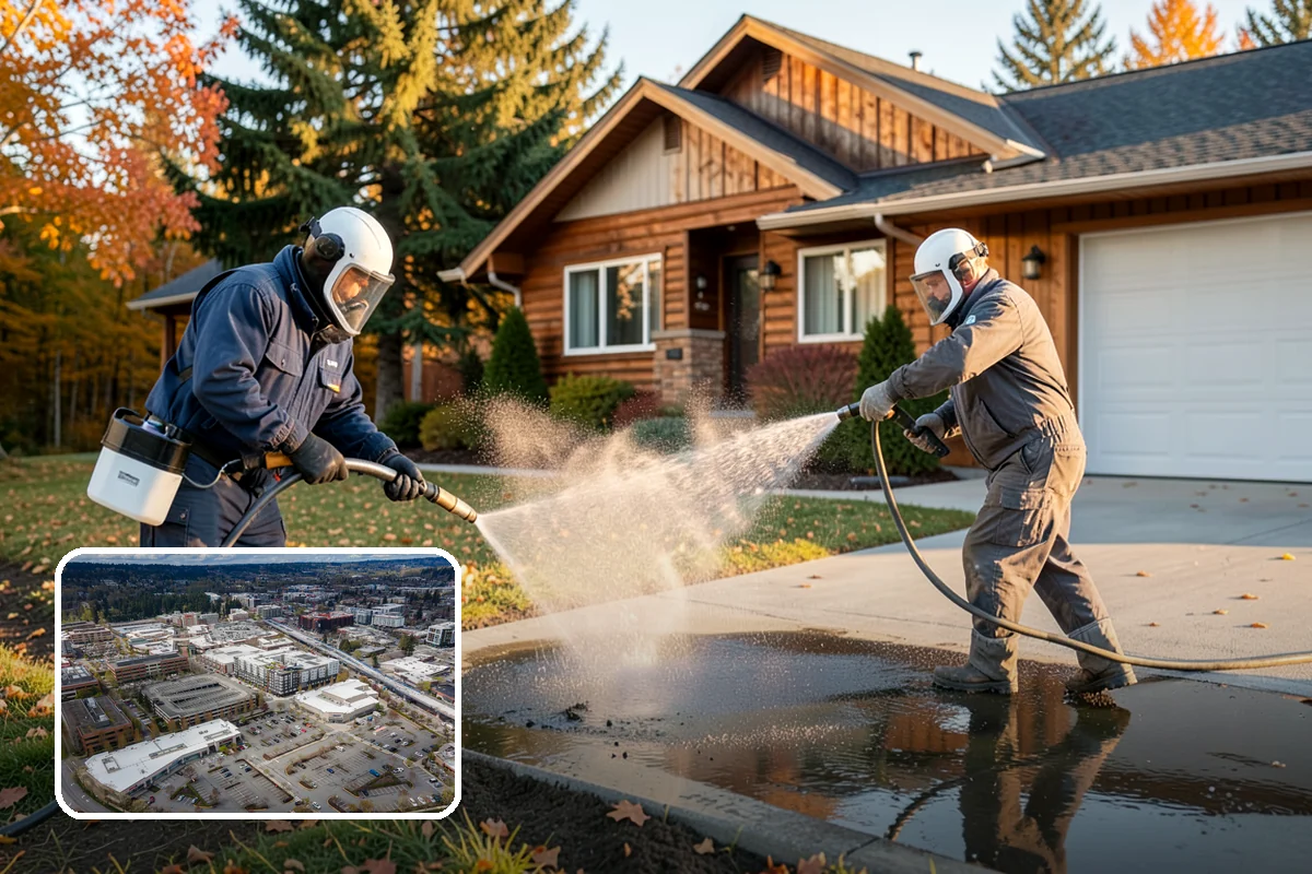 Fiber Cement Siding Washing in Redmond, King County, WA - Preserves factory paint and sealed board edges