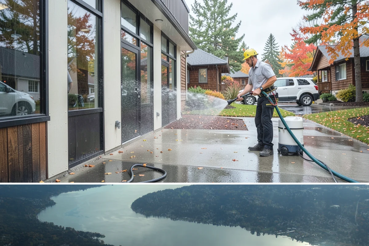 Fiber Cement Siding Washing in Sammamish, King County, WA - Schedule during the dry summer stretch so the boards dry thoroughly and the coating is not left damp.