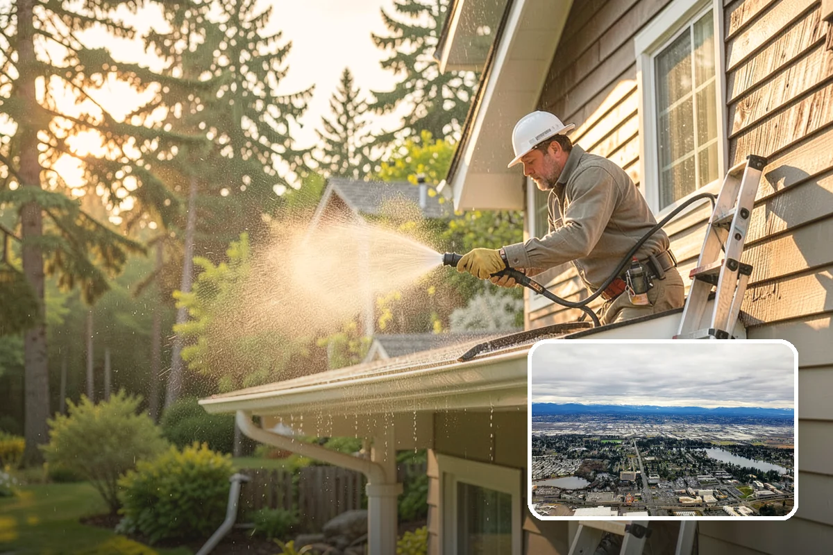 Fiber Cement Siding Washing in SeaTac, King County, WA - Preserves factory paint and sealed board edges