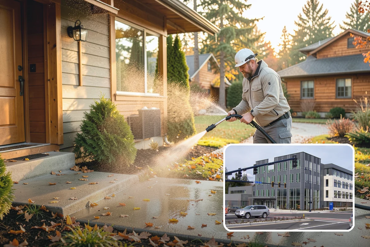 Fiber Cement Siding Washing in Shoreline, King County, WA - Preserves factory paint and sealed board edges