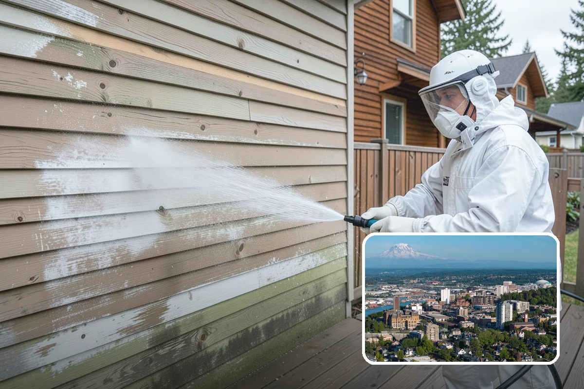 Fiber Cement Siding Washing in Tacoma, Pierce County, WA - Preserves factory paint and sealed board edges