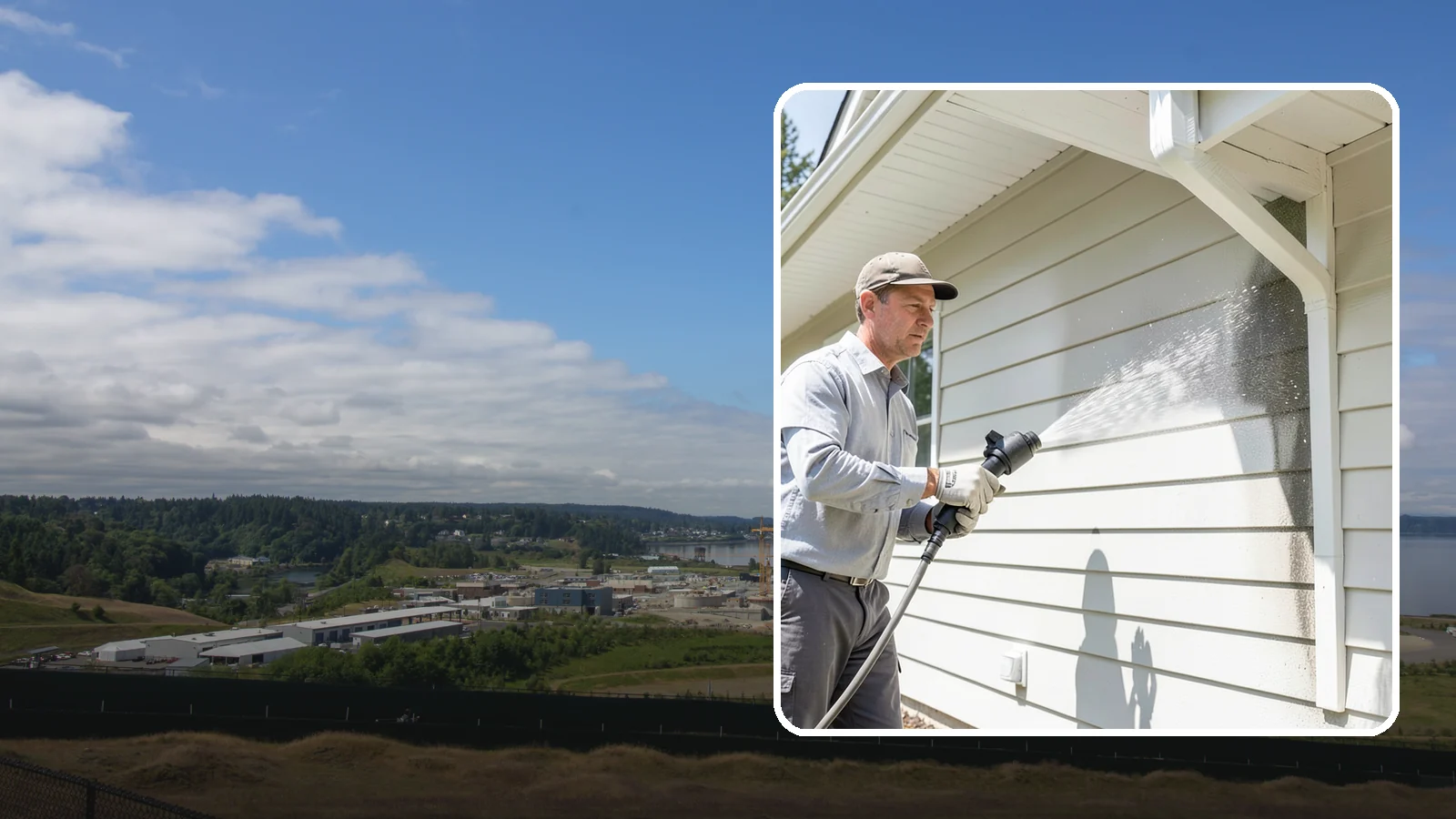 Fiber Cement Siding Washing in University Place, Pierce County, WA - Fiber cement siding washing gently lifts mildew and grime from Hardie board while preserving its factory paint and sealed edges.
