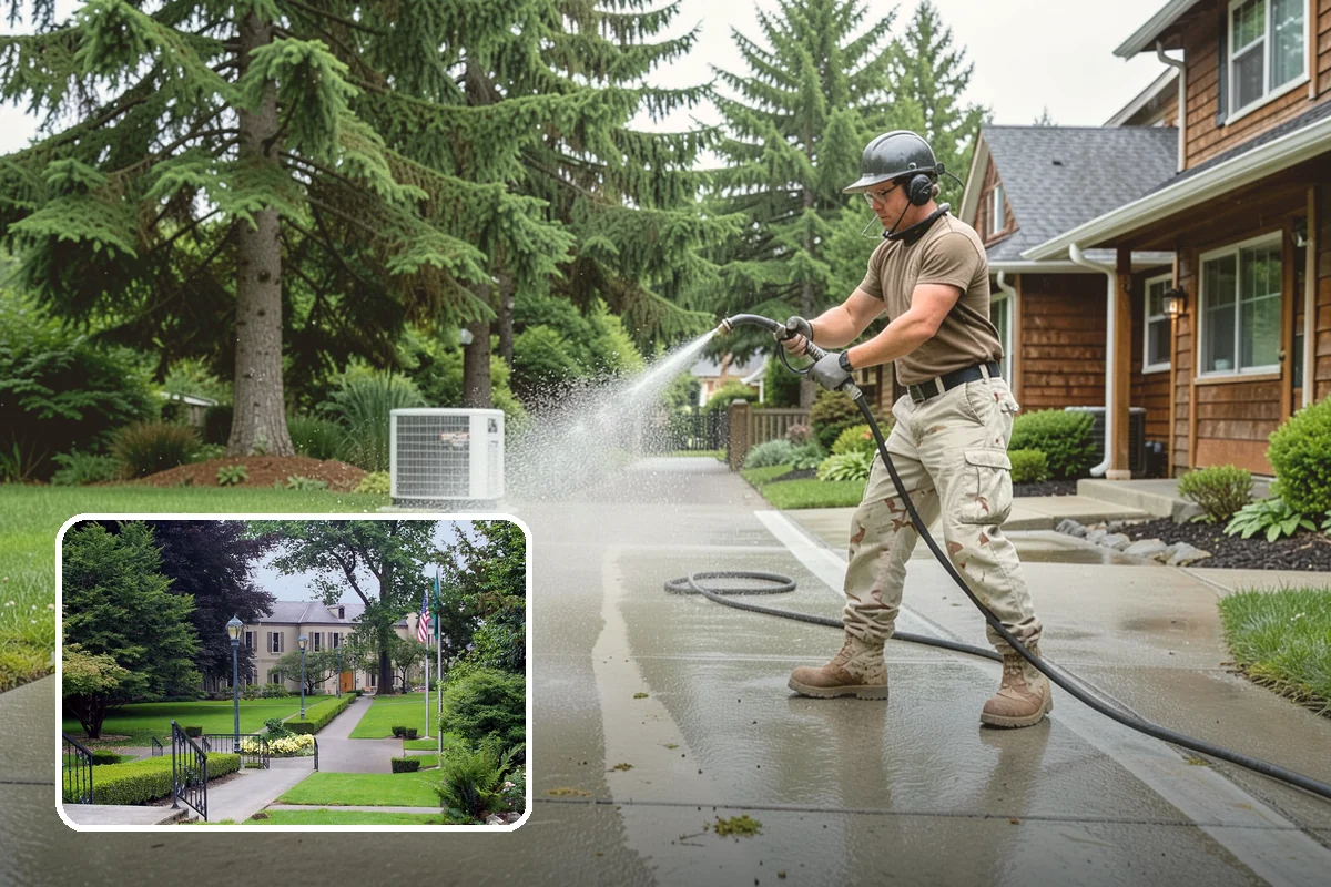 Fiber Cement Siding Washing in Woodinville, King County, WA - Preserves factory paint and sealed board edges