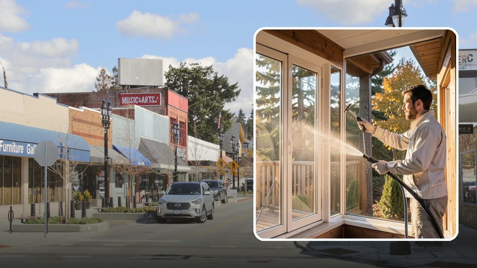 Fiberglass Cleaning in Bothell, King County, WA - Careful cleaning of fiberglass doors, panels, and surfaces that removes oxidation and grime while preserving the gelcoat.