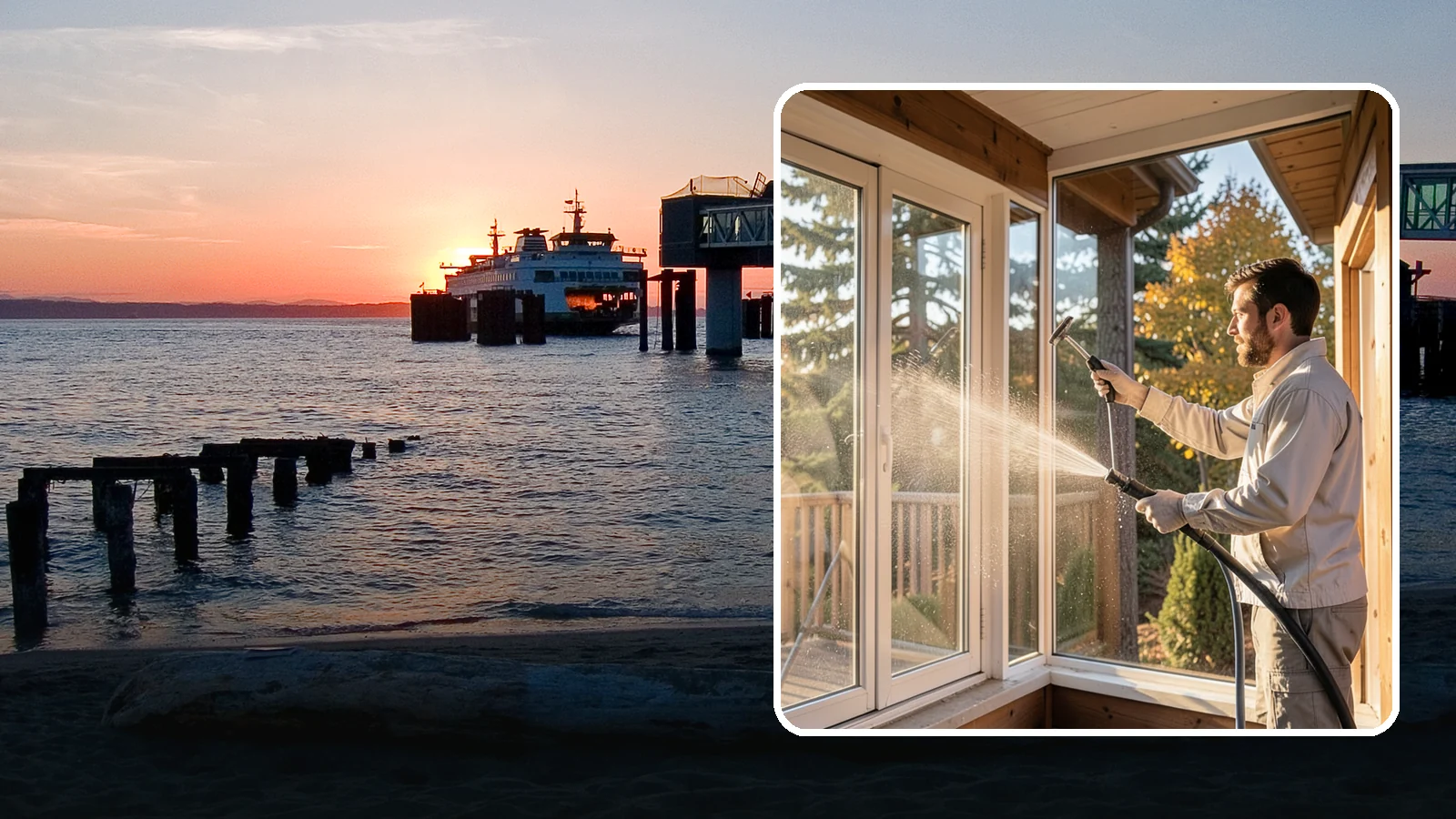 Fiberglass Cleaning in Edmonds, Snohomish County, WA - Careful cleaning of fiberglass doors, panels, and surfaces that removes oxidation and grime while preserving the gelcoat.