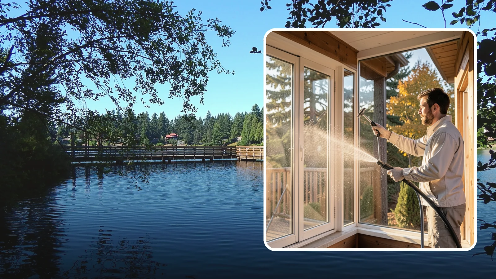 Fiberglass Cleaning in Federal Way, King County, WA - Careful cleaning of fiberglass doors, panels, and surfaces that removes oxidation and grime while preserving the gelcoat.