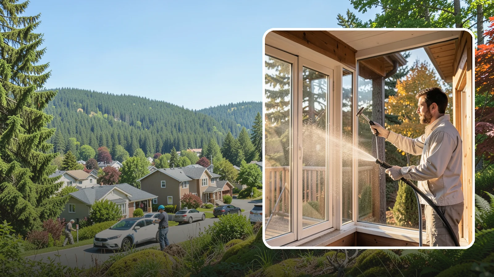 Fiberglass Cleaning in Index, Snohomish County, WA - Careful cleaning of fiberglass doors, panels, and surfaces that removes oxidation and grime while preserving the gelcoat.
