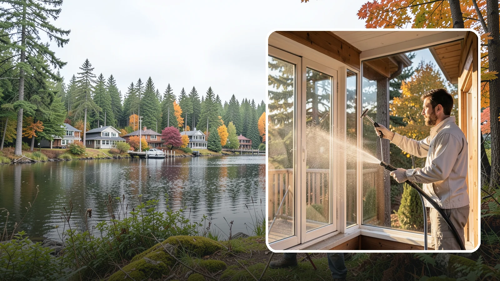 Fiberglass Cleaning in La Conner, Skagit County, WA - Careful cleaning of fiberglass doors, panels, and surfaces that removes oxidation and grime while preserving the gelcoat.