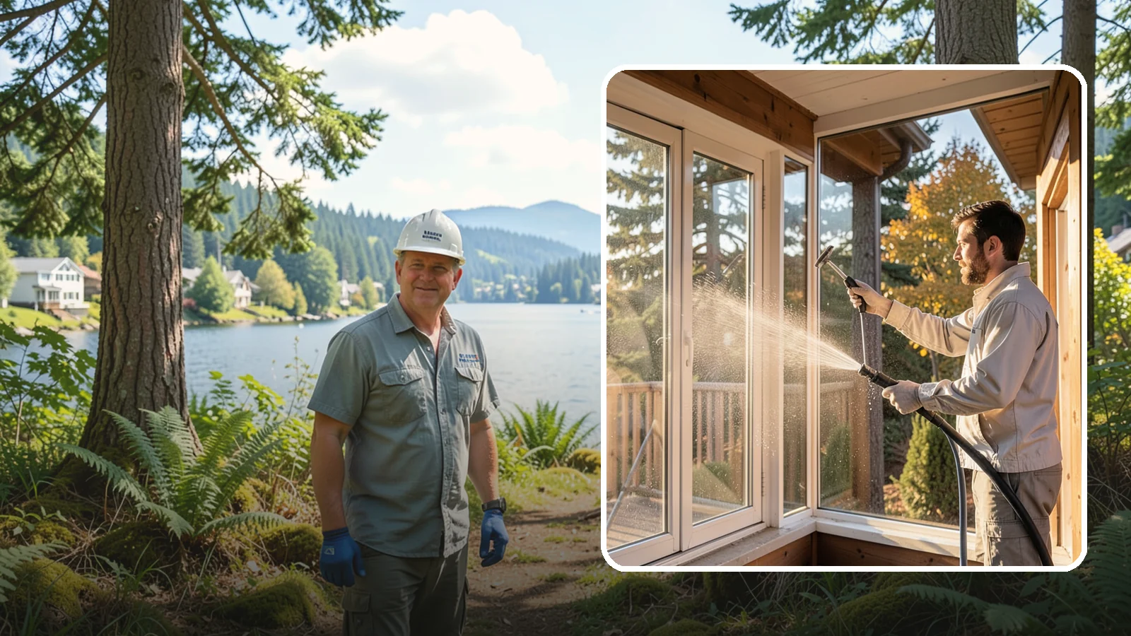 Fiberglass Cleaning in Milton, King County, WA - Careful cleaning of fiberglass doors, panels, and surfaces that removes oxidation and grime while preserving the gelcoat.