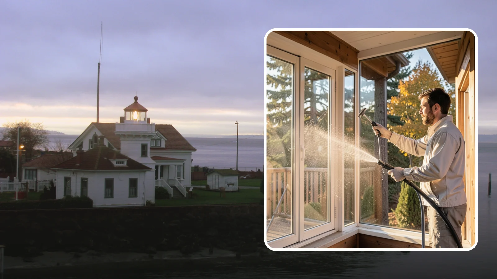 Fiberglass Cleaning in Mukilteo, Snohomish County, WA - Careful cleaning of fiberglass doors, panels, and surfaces that removes oxidation and grime while preserving the gelcoat.