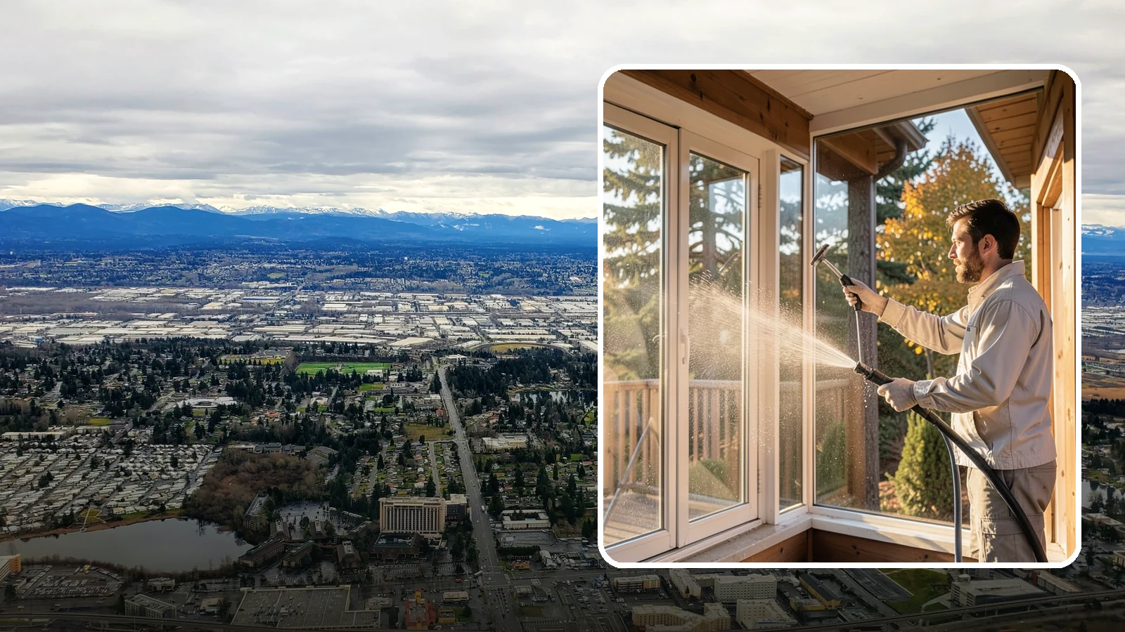 Fiberglass Cleaning in SeaTac, King County, WA - Careful cleaning of fiberglass doors, panels, and surfaces that removes oxidation and grime while preserving the gelcoat.