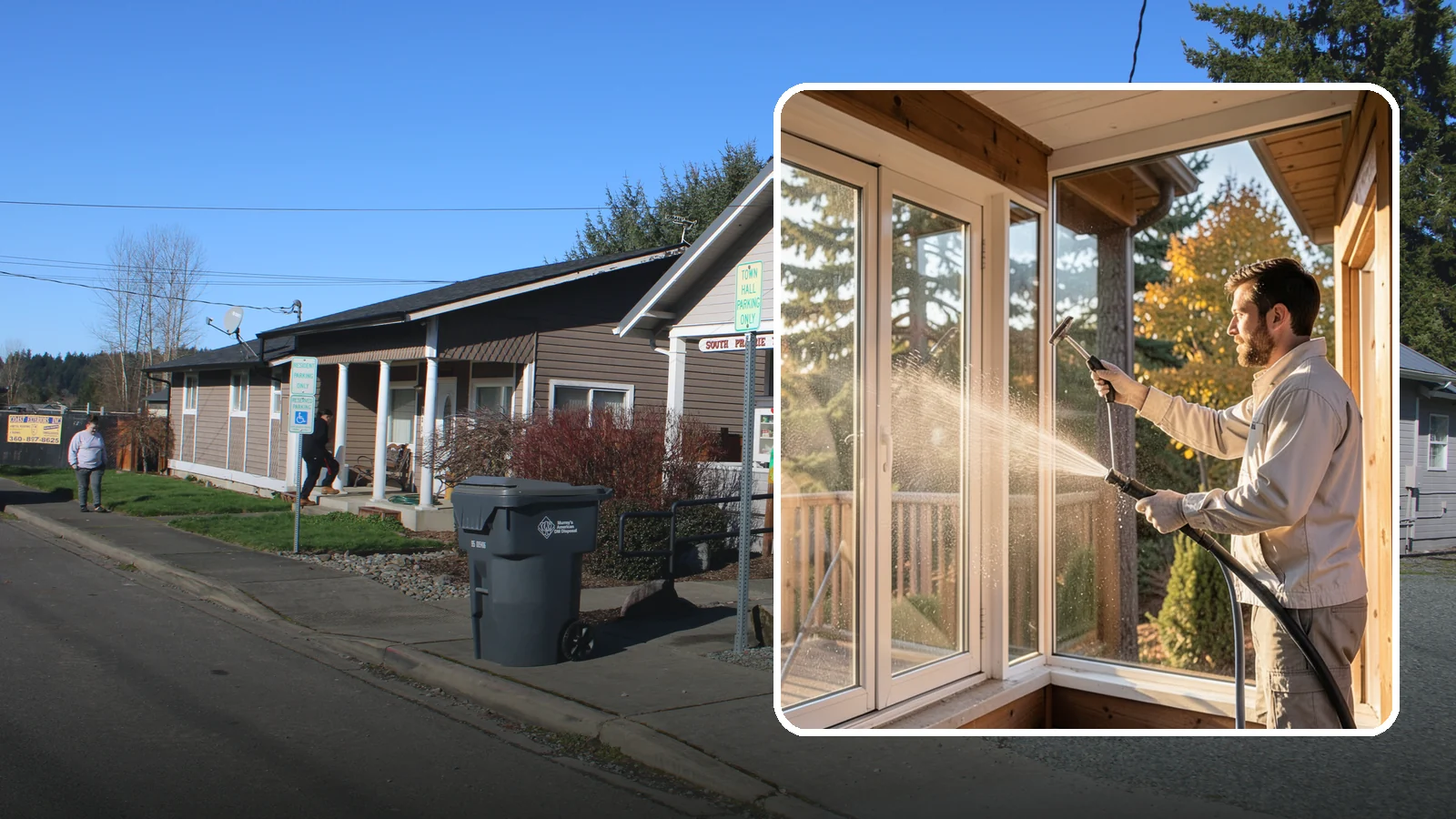 Fiberglass Cleaning in South Prairie, Pierce County, WA - Careful cleaning of fiberglass doors, panels, and surfaces that removes oxidation and grime while preserving the gelcoat.
