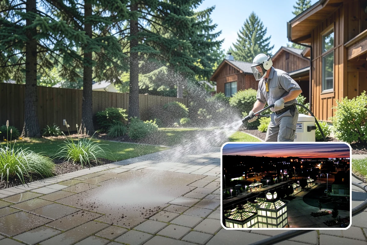 Fire Pit Cleaning in Auburn, King County, WA - Removes soot and ash staining from the pit surround