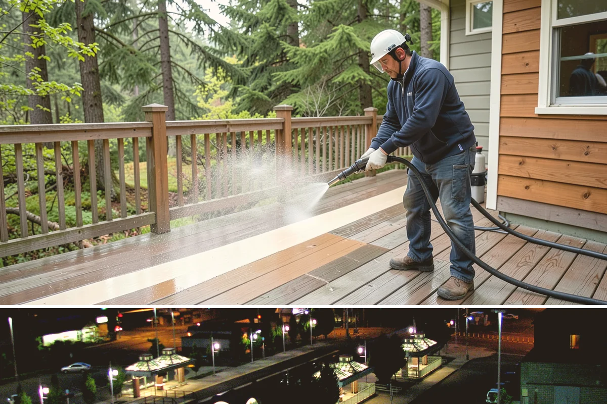 Fire Pit Cleaning in Auburn, King County, WA - Late spring gets the fire pit and its surround clean ahead of the summer evenings when it sees the most use.