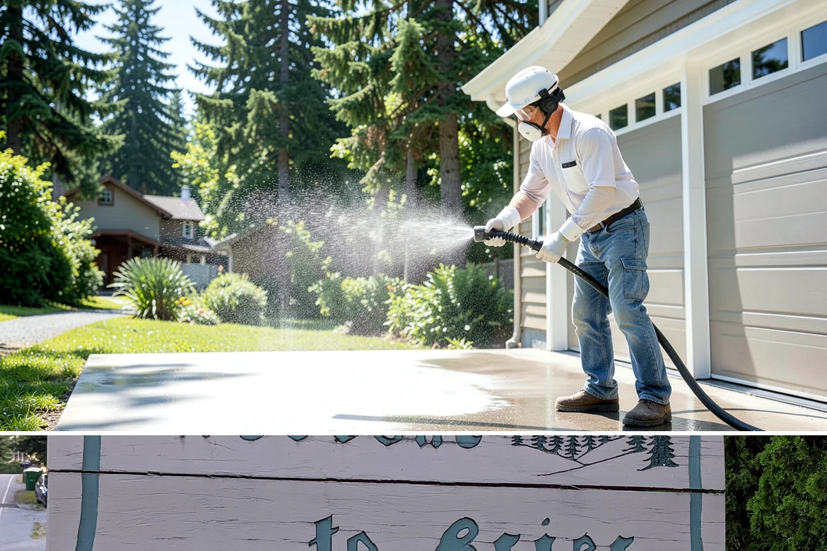 Fire Pit Cleaning in Brier, Snohomish County, WA - Late spring gets the fire pit and its surround clean ahead of the summer evenings when it sees the most use.