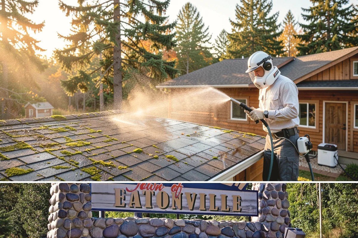 Fire Pit Cleaning in Eatonville, Pierce County, WA - Late spring gets the fire pit and its surround clean ahead of the summer evenings when it sees the most use.